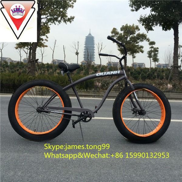 Fat Beach Cruiser Bike met 26 inch sneeuwbanden en aluminium frame in 2015