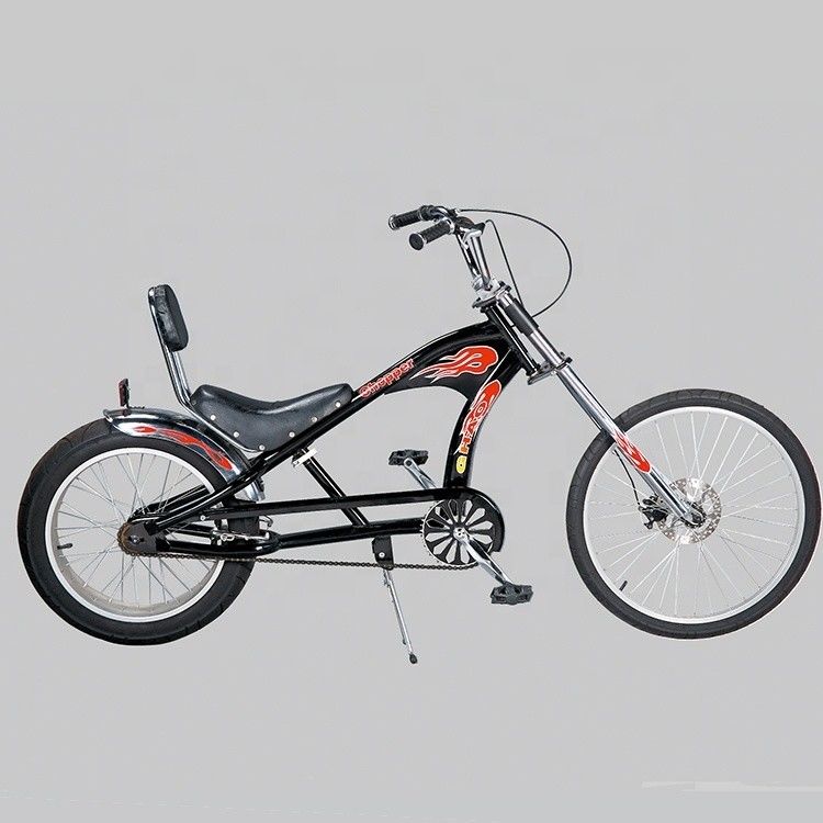 Bruto gewicht 38 kg 24 inch chopper fiets met een snelheid versnellingen en lange frame
