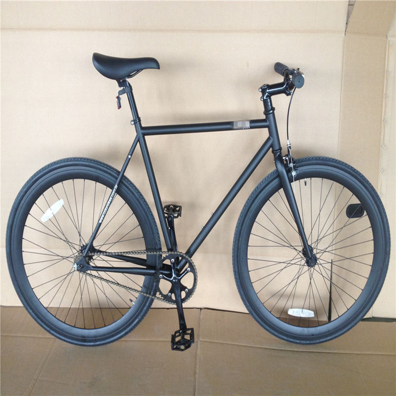 Custom Matt Black Fixie Bike Frame voor volwassenen 700C Single Speed Urban Fitness Cruiser