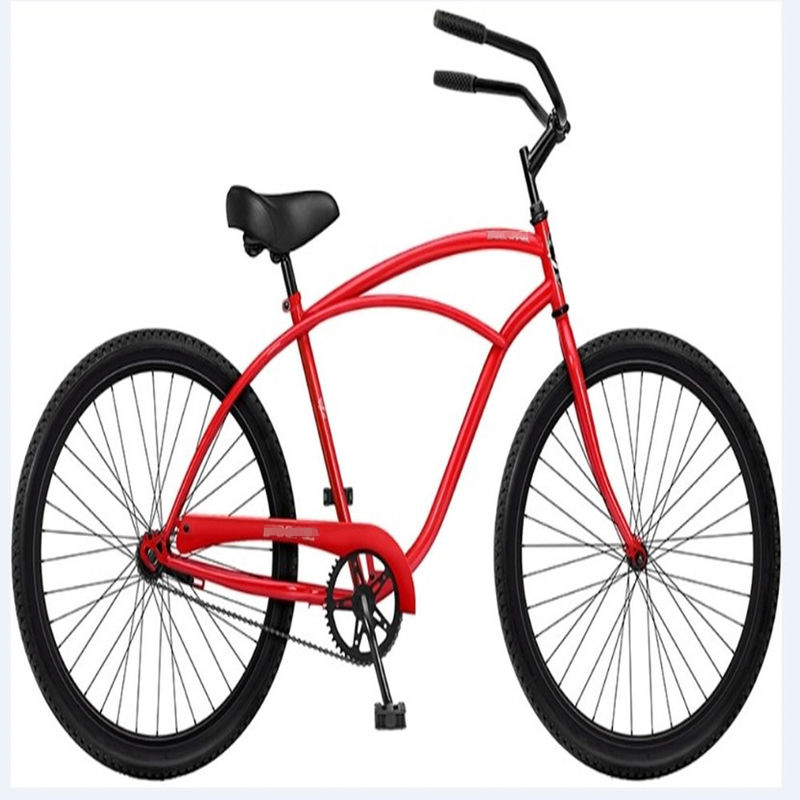 26 inch rode kleur mannen klassieke Beach Cruiser fietsen met grote en comfortabele stoel