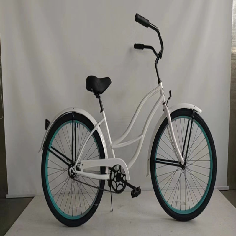 26 inch witte kleur single speed vrouwen vintage beach cruiser fiets voor casual riding