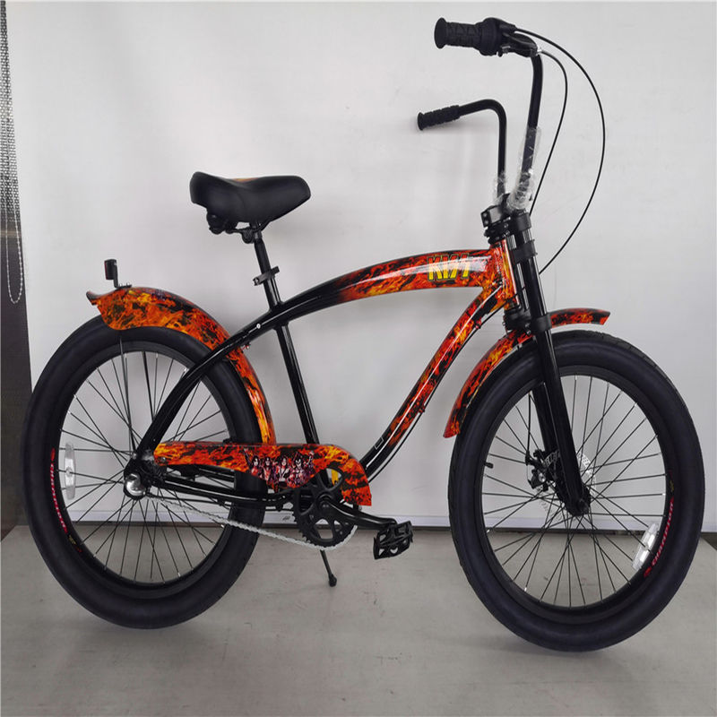 15kg Fat Tire City Bike Inner 3 Speed 3,0&quot; Vintage Volwassenen Beach Cruiser Bike 24 Inch