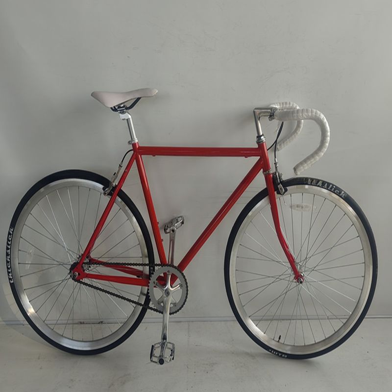 58cm Fixie Bikes met rode kleur Thickslick 700c band en staal vork 4130 Chrome Frame