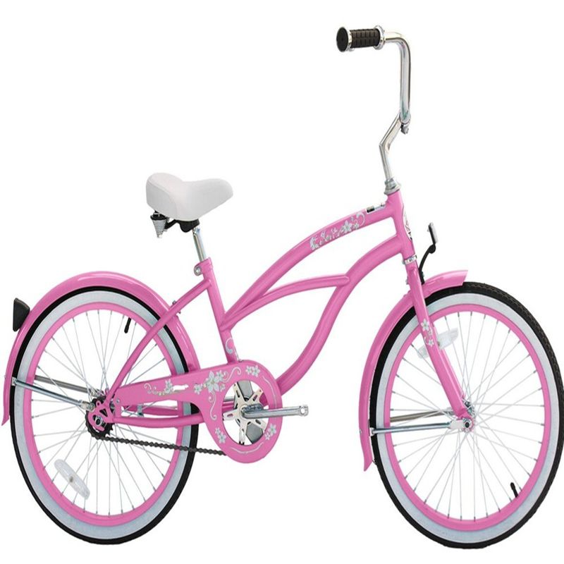 Jetta Pink Girls 20&quot; Beach Cruiser Bike Bruto Gewicht 11kg Lichtgewicht en Duurzaam 9kg