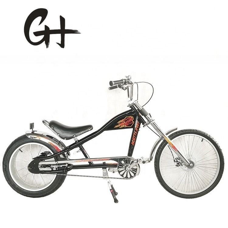 25.0 kg bruto gewicht 24&quot;-20&quot; Single Speed OEM/ODM Chopper Bike voor grote volwassenen gemaakt