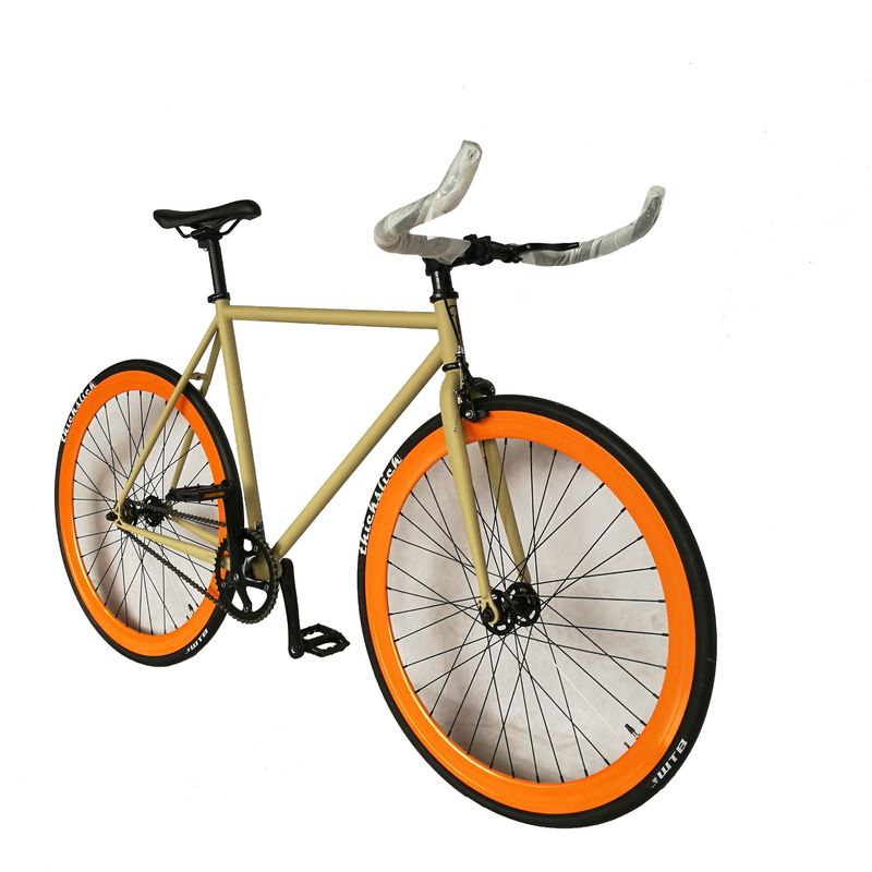 700C Hi-Ten Steel Frame Double Wall 43MM Aluminium RIM Single Speed Track Fixed Gear Bike