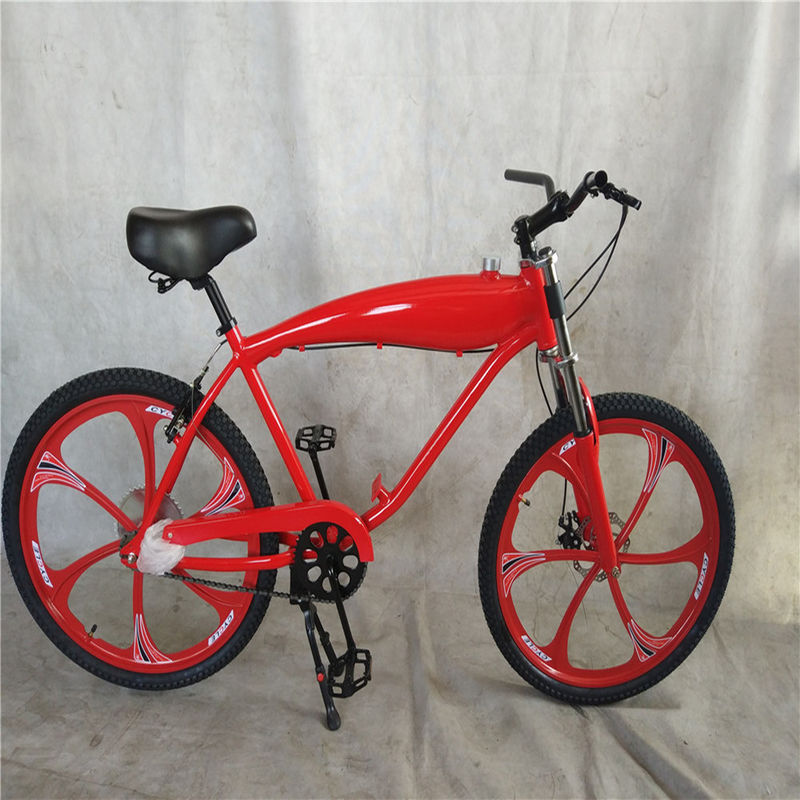 26 inch gas aangedreven gemotoriseerde fiets frame met benzintank en 80cc motor kit