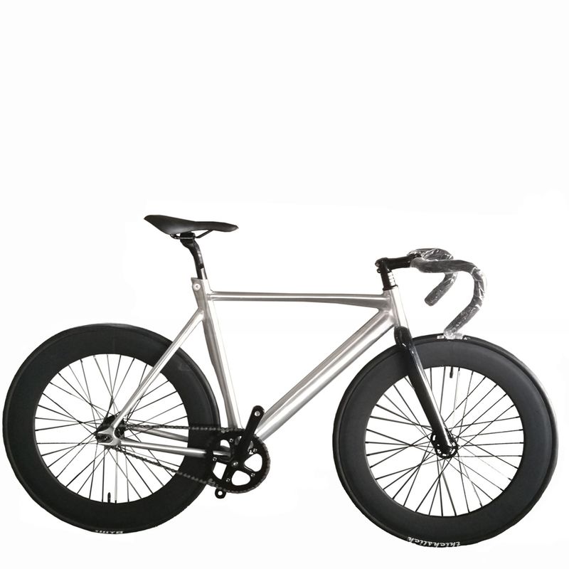 700C CE OEM 7005 Aluminium legering vaste versnelling Single Speed Volwassen 80MM Rim Carbon Fork Track Bike