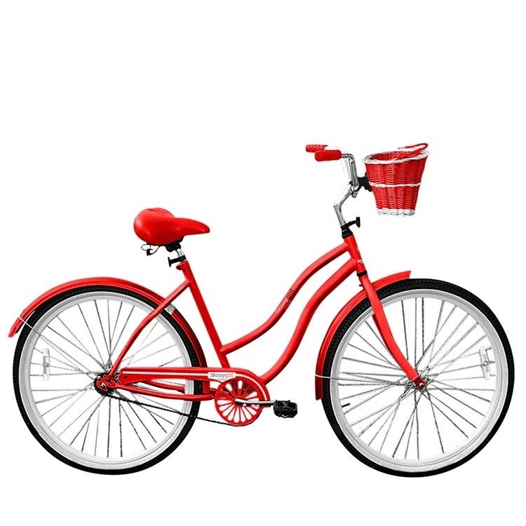 26&quot; Steep Thru Beach Cruiser Bike voor vrouwen met eenpersoonsversnellingen en aluminium velgen