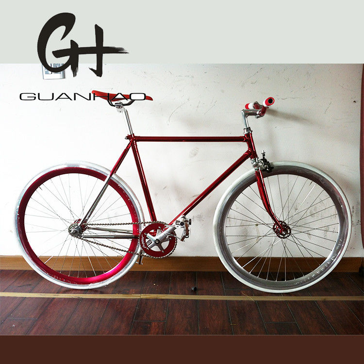 700C gesjouwd 4310 CR-MO stalen frame vork, vintage single speed racefiets met vaste versnelling