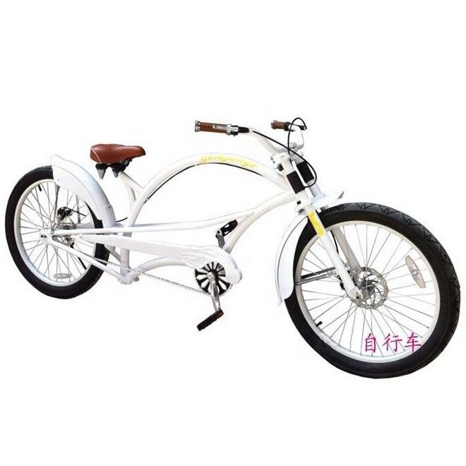Aluminium vork 24&quot; 3,0 band CE OEM Single Speed Chopper Cruiser Fiets met schijfrem
