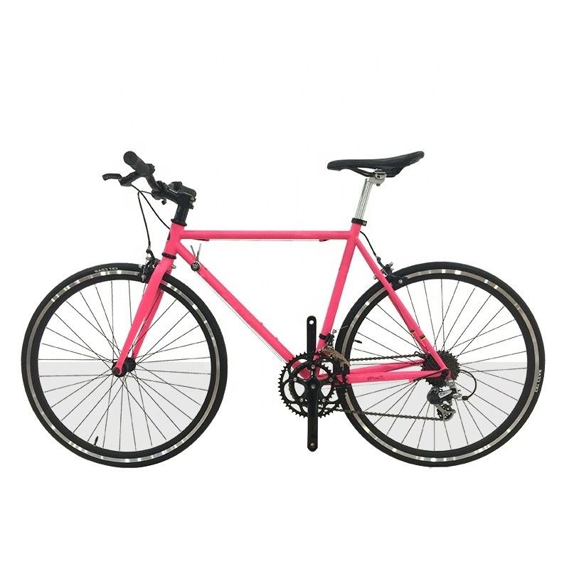 Aluminium Threadless Stem 700C Hi-Ten Steel Frame Sunrace 14S Speeds Volwassenen wegfiets