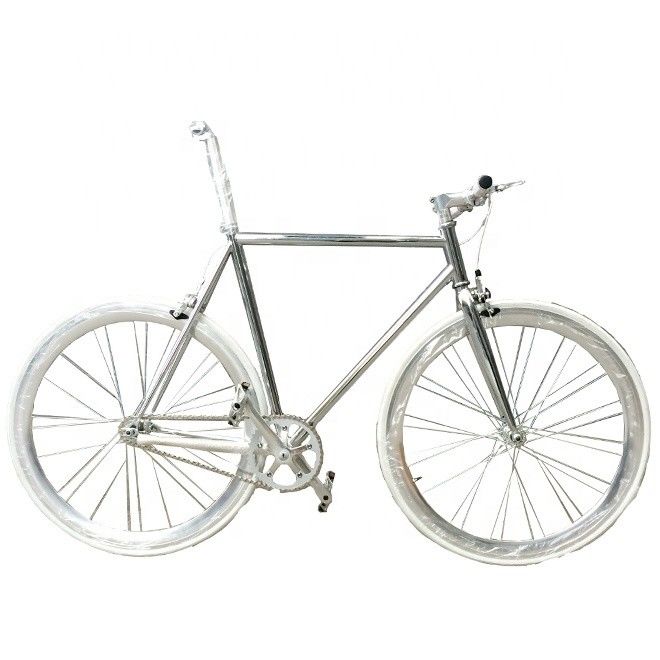 OEM 700C Sliver Paint Fixed Gear Fiets met CR-MO Chrome Rim anodiseren JIS Standard