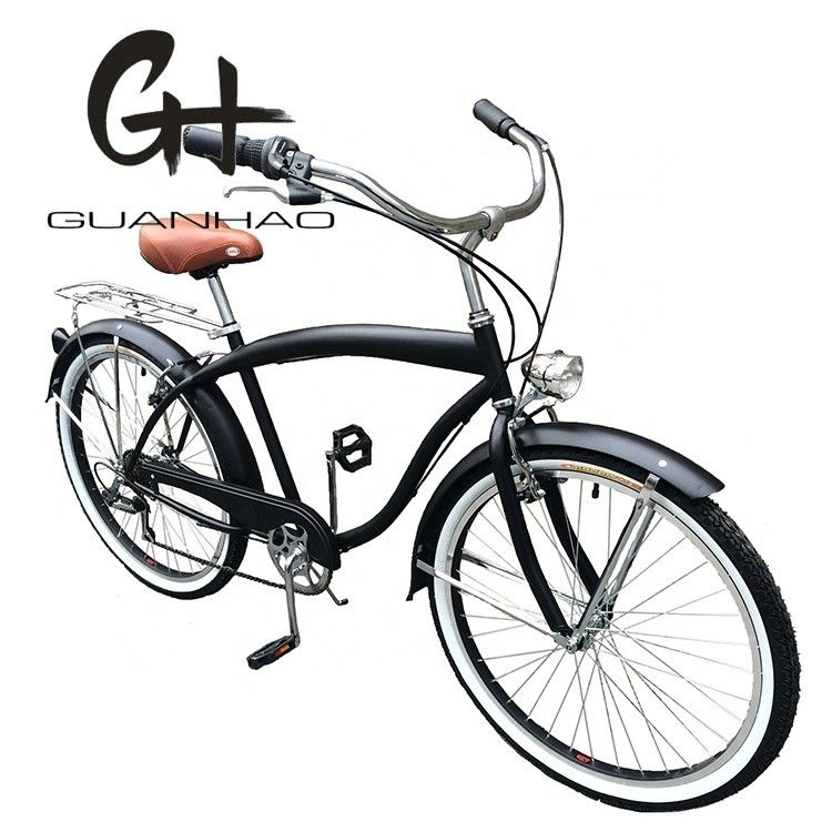 17 kg lichtgewicht 26 inch hard frame niet-achteraf dempende 7 snelheden mannen Beach Cruiser fietsen