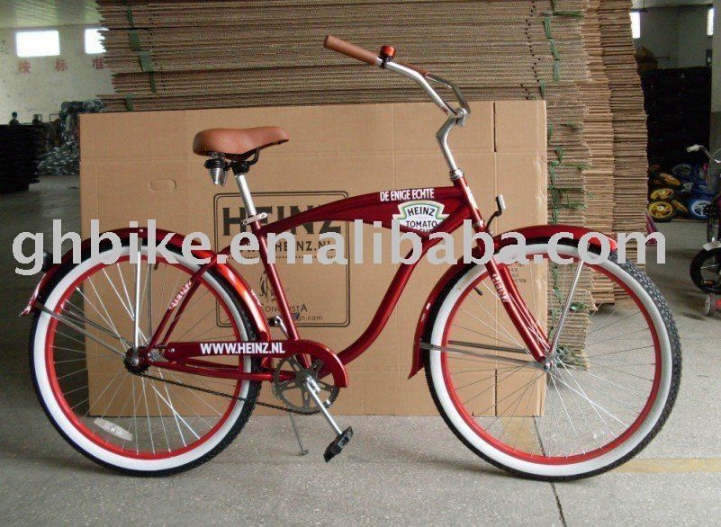 Versatile 26 inch Steel Frame Men Beach Cruiser Bike voor promotie Glanzend Gewicht 19KGS