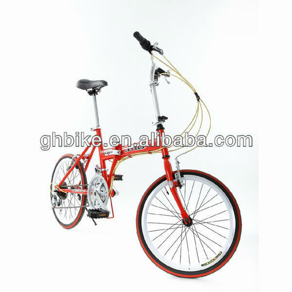 CPSC-certificaat 20 inch Rood Kleurvouwbaar Frame Opvouwbare fiets met 26 * 2.125 banden