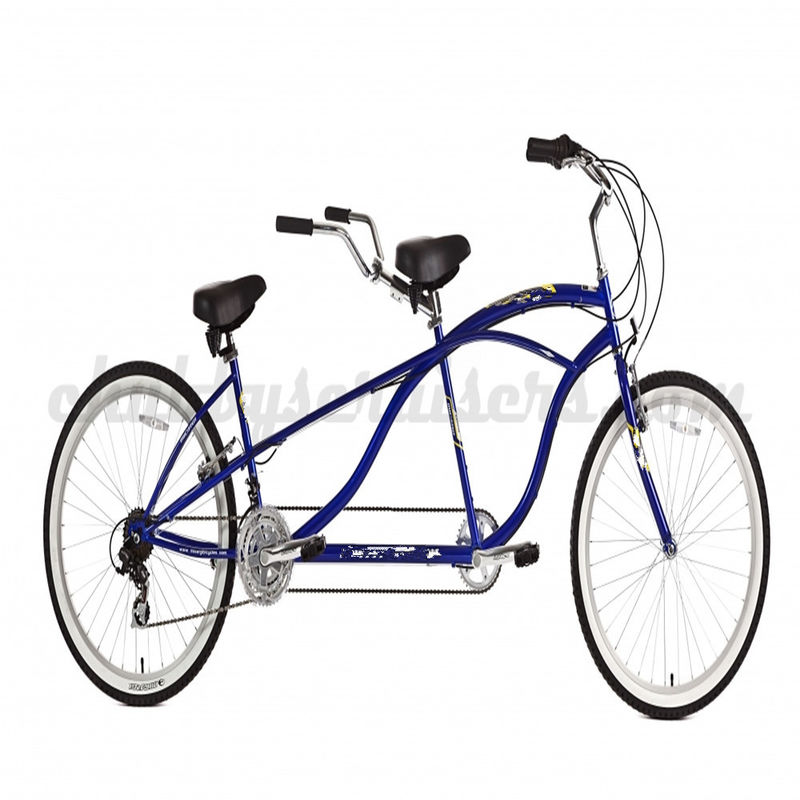 OEM 26 inch Tandem Beach Cruiser Bike voor volwassenen met een lengte van 1,8 m en een laadvermogen van 300 kg
