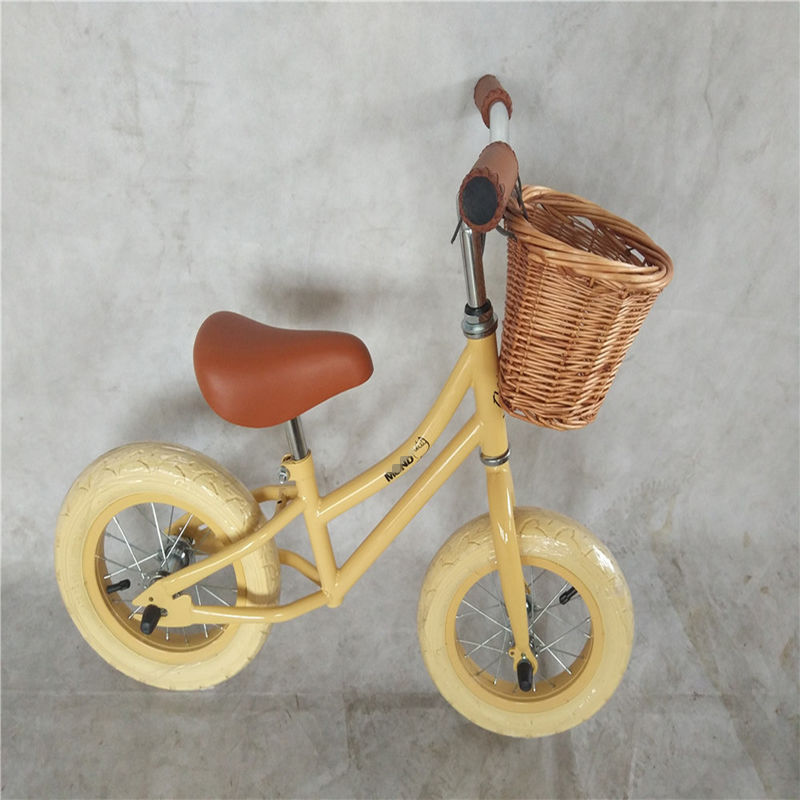 Stalen vork materiaal Banwood Retro Kids Balance Bike 12 Aanpassen en met 12 inch