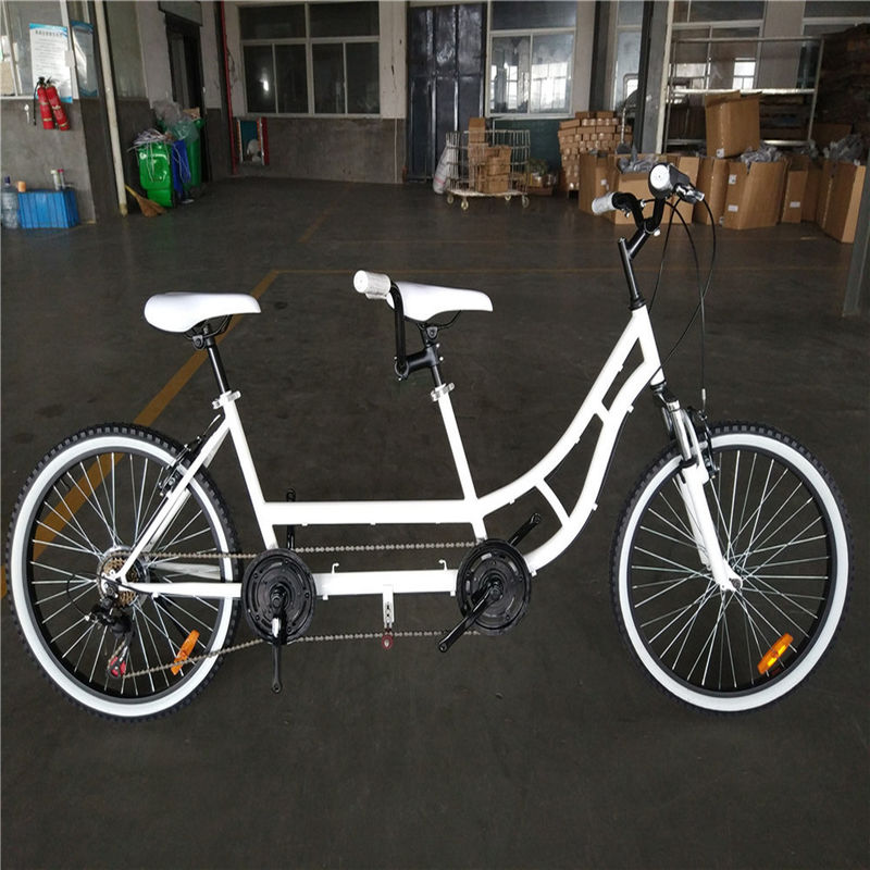 Aluminium Rim 24 Inch Double Seater Tandem Bike voor gezinsreizen en sightseeing