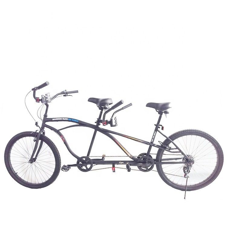 CE gecertificeerd staal frame 26 &quot;Shimano 7 snelheden Beach Cruiser Tandem Bike voor twee ruiters