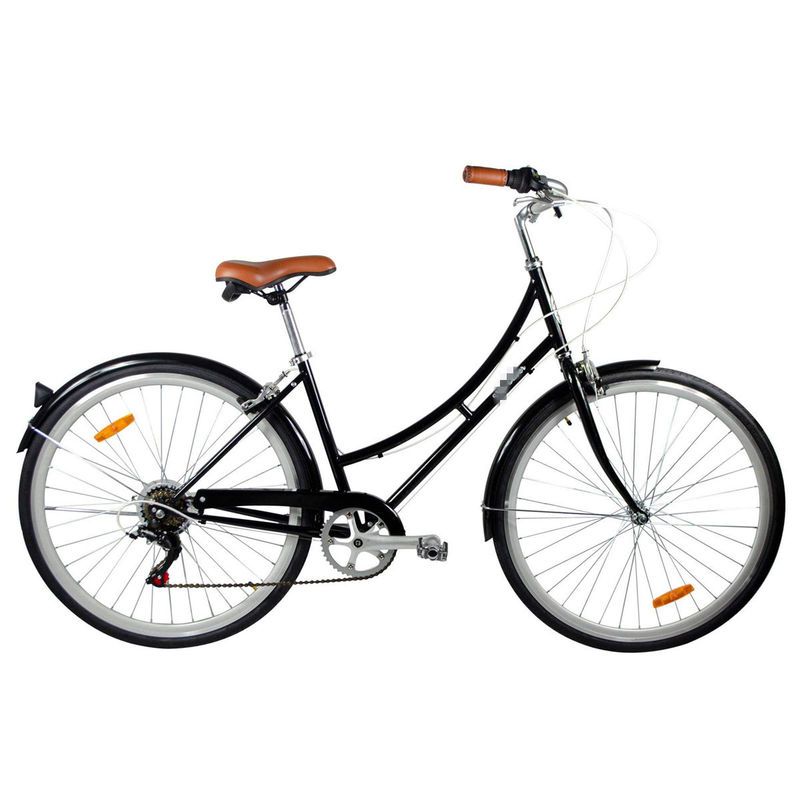 Stijlvolle vrouwen 7 snelheid klassieke stadsfiets met aluminium velg en Kenda banden