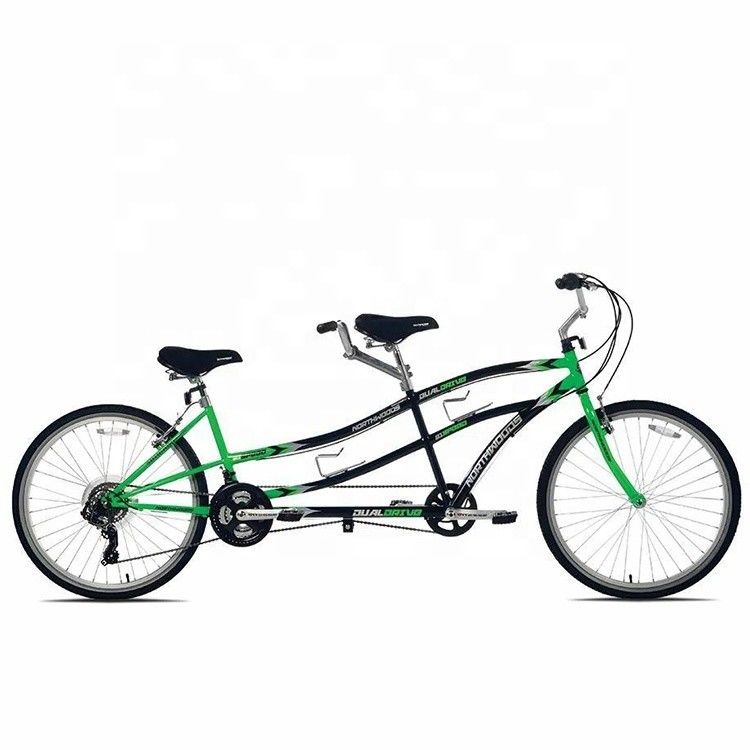 Stalen frame CE 26 &quot;Dual Driver 21 snelheden Tandem Bike voor twee personen OEM Double Seat