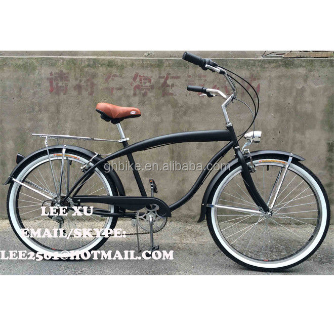 Comfortabele en duurzame mannen 6 Speed Beach Cruiser fiets met 170mm Crankset
