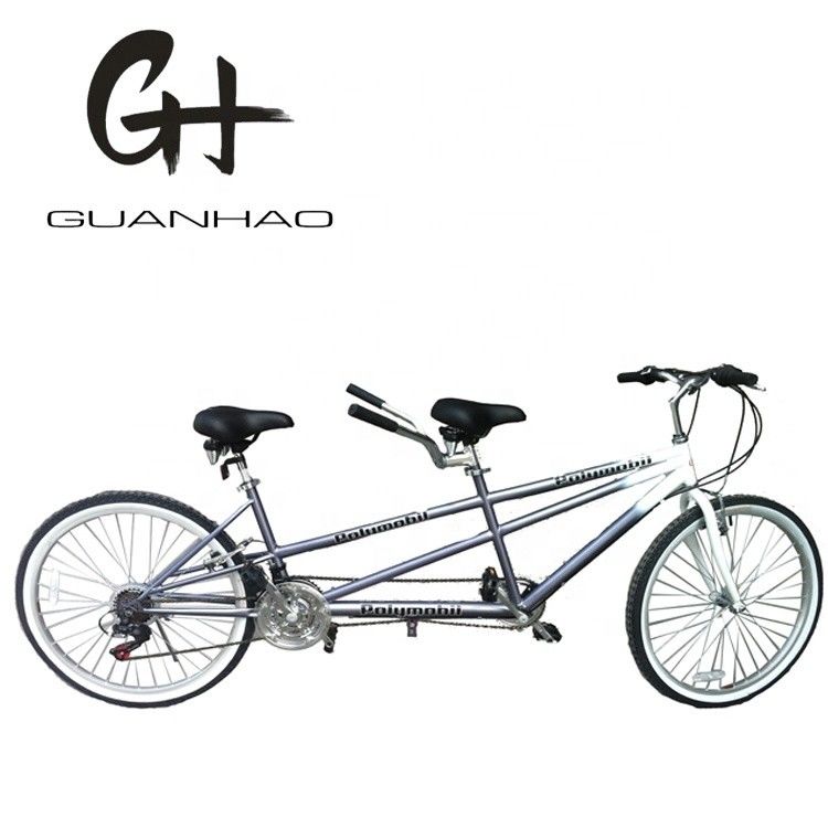 26 inch Aluminium Rim Tandem Bike met 21kg Steel Mountain Frame en Shimano 18 snelheden