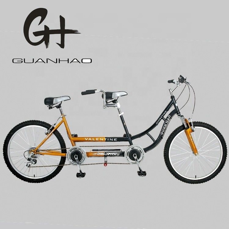 24 inch Shimano 7 snelheden OEM CE Staal tandem twee personen Fiets met vork ophanging