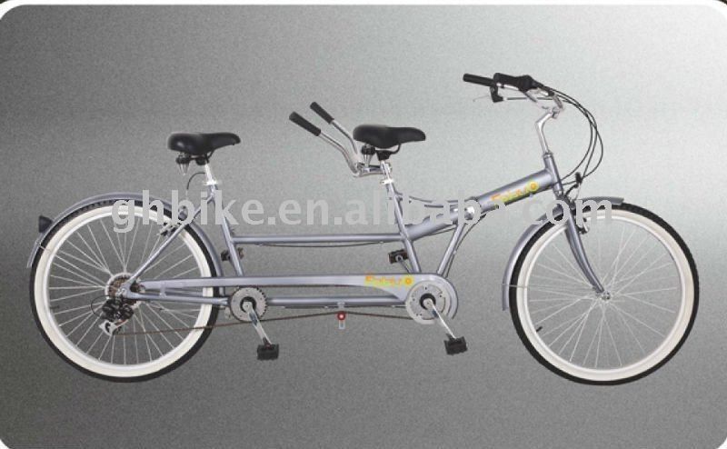 Shimano 7 Speed Tandem Bike 26&quot; vouwbare tandemfiets met stalen frame en twee zitplaatsen