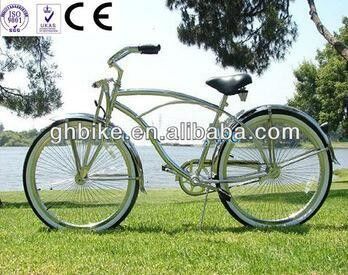26 inch CP Chrome Frame Spring Fork Beach Cruiser Fiets met staal vork materiaal