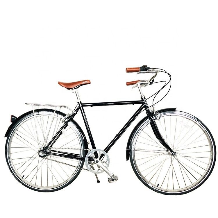 CE Hi-Ten Steel Frame Single Speed Street Holland Traditionele volwassen mannen stadsfiets