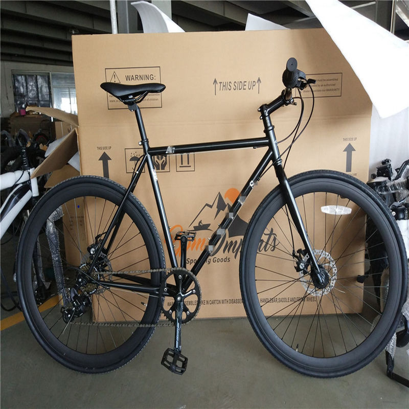 Shimano Gear Hard Frame Disc Brake OEM Chromoly 4130 Frame Mens Adult Hybrid City Cruiser Fiets Wegfiets