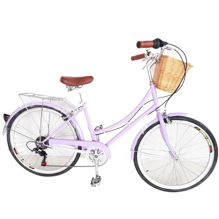 KMC Ketting 26 inch Europa OEM CE Shimano 7 snelheden Vrouwen Lady City Bike 1.8m Lengte