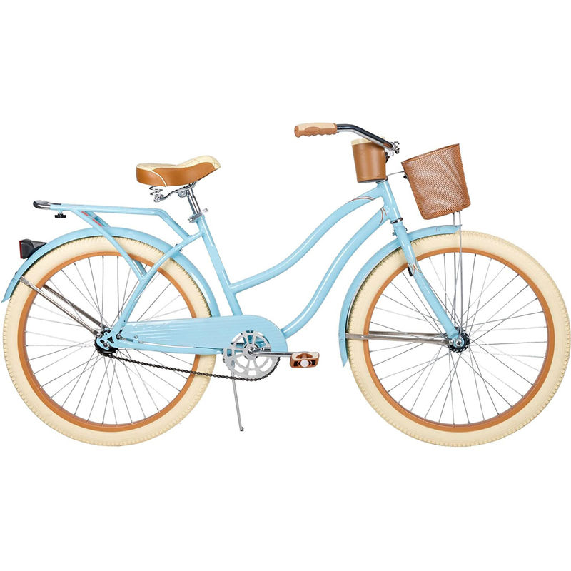 26&quot; Cruiser Bike Gloss Blauw Geen vork Ophanging Gewoon Pedal Type