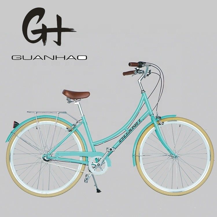 1.8m Lengte CE Europa OEM Logo Hi-Ten Steel Frame Single Speed City Bikes voor vrouwen 26 inch