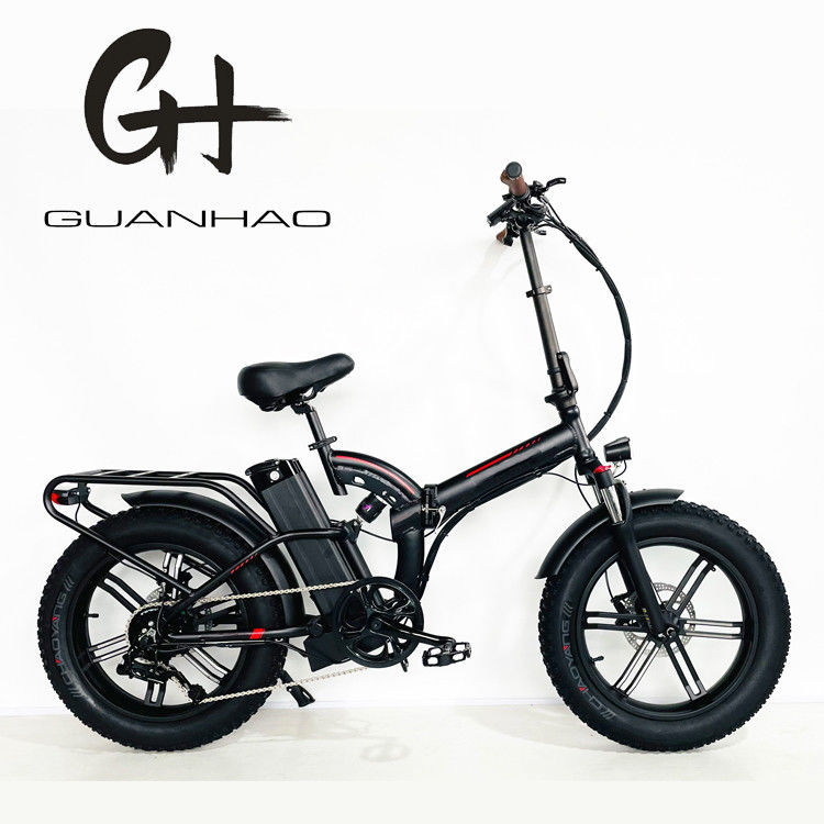 Alloy Crank 7 Speed Gears Fat Tire Folding Ebike met 21A Lithiumbatterij en 750W Motor