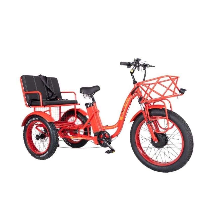 48V E Trike 3 Wheel 750 Watt Fat Tire Rickshaw met Bafang 750W motor en prestaties