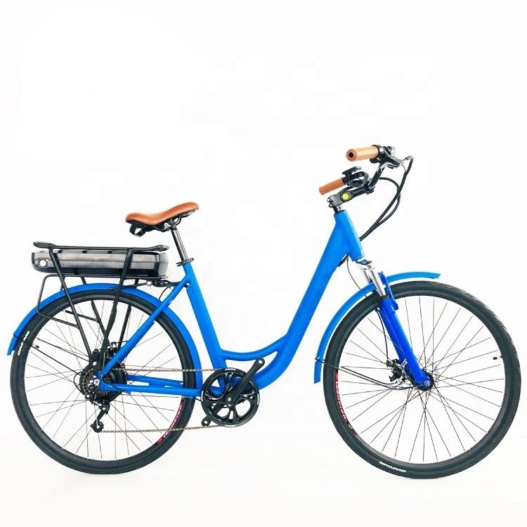 48V 500W 14AH 28MPH OEM Customized Women Lady Step Though Electric City Bike voor gemakkelijk