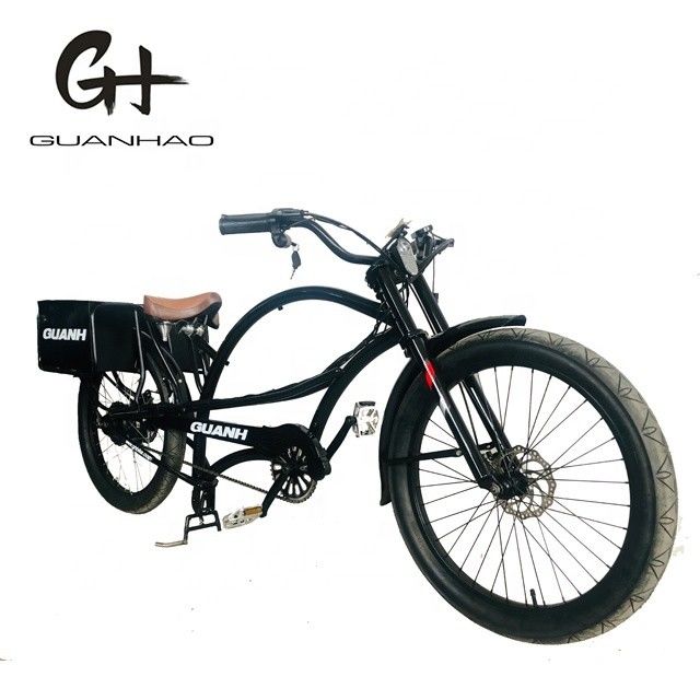 750W 48V 118AH 24&quot; 3.0 banden Single Speed 45KM/H Dual Battery Electric Chopper Bike