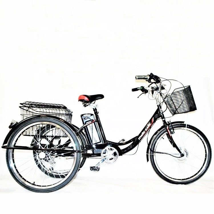 24&quot; Achterhoek Motor Staal Frame 7speeds 36V350W 35KM/H Unisex Electric Tricycles voor volwassenen