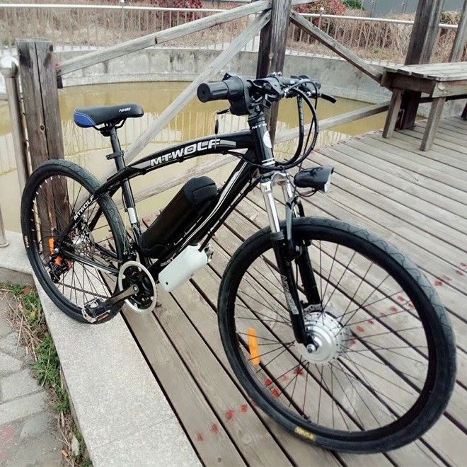 26&quot; elektrische mountainbike met 6,8AH batterijcapaciteit en 24V 250W voorwielmotor in Europa