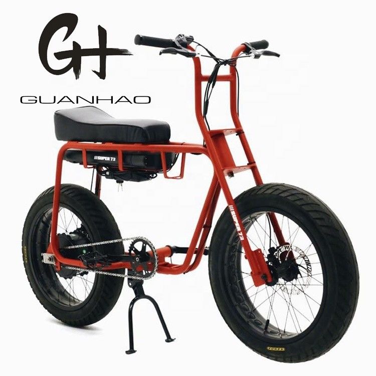 Discrem 20 inch 750w 1000w Dual Battery Electric Fat Tire Mountain Bike Vintage 2 Seat Beach Cruiser Max 50KM/H ebike
