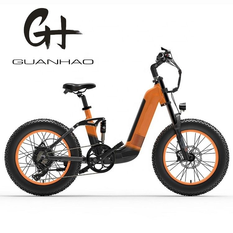 1000W 14AH volledig geveerd frame 20 &quot;x4.0 dikke band Grote platte sneeuwband Schijfrem Ebike