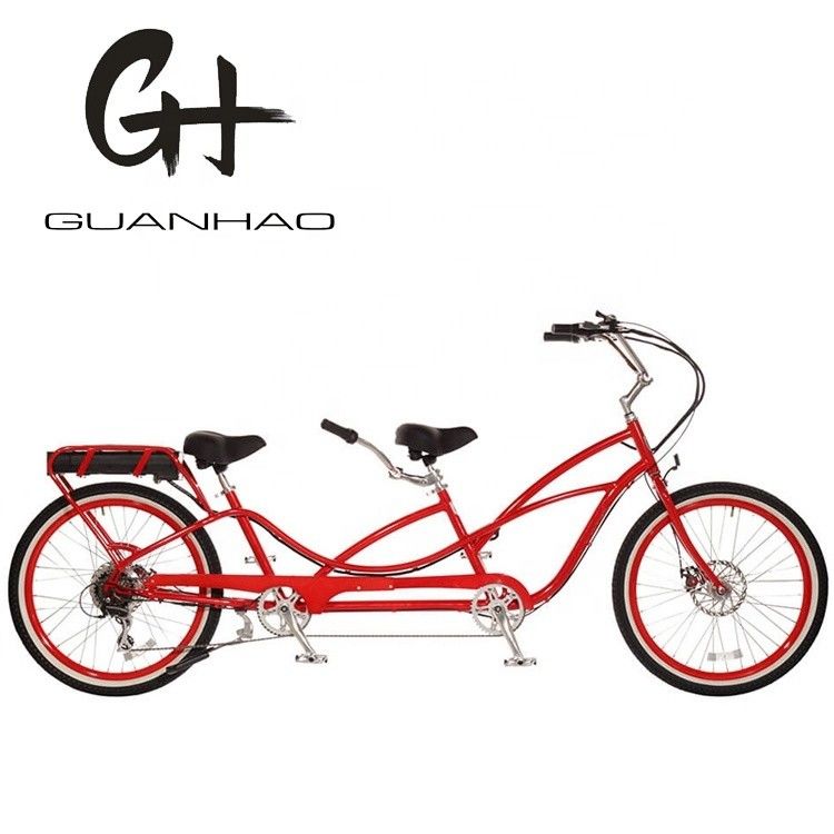 Maximale snelheid 30-50Km/h 500W 26&quot;*2.3 LCD display Tandem elektrische fiets voor twee personen