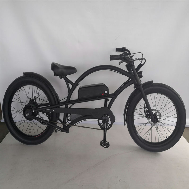 24&quot; Long Frame Electric Beach Cruiser Bike met 48V borstelloze motor en 3,0 fat banden