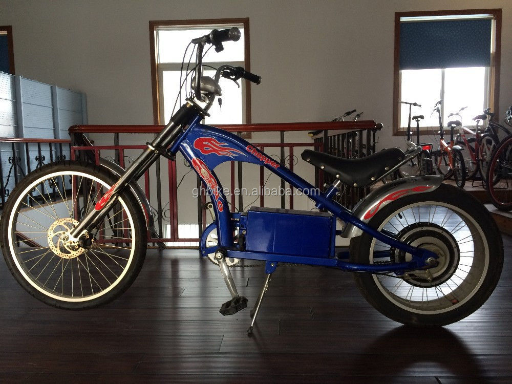 Elektrische fiets Volwassenen chopper fiets met plastic pedaal en borstelloze motor op zijn best